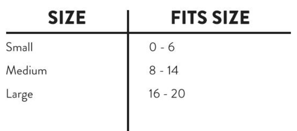 Size Chart Size Chart